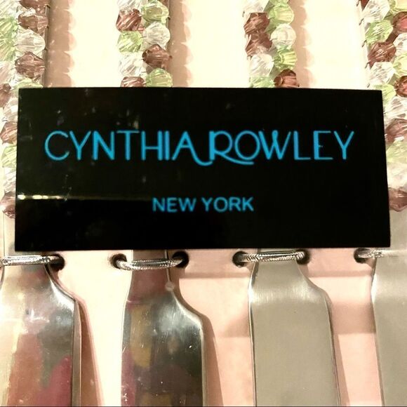 Cynthia Rowley Jeweled Spreader Set of of Four Handcrafted Tableware NWT - Picture 13 of 14